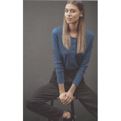 Jeans femme taille haute,noir, coupe droite, en chanvre et coton bio 